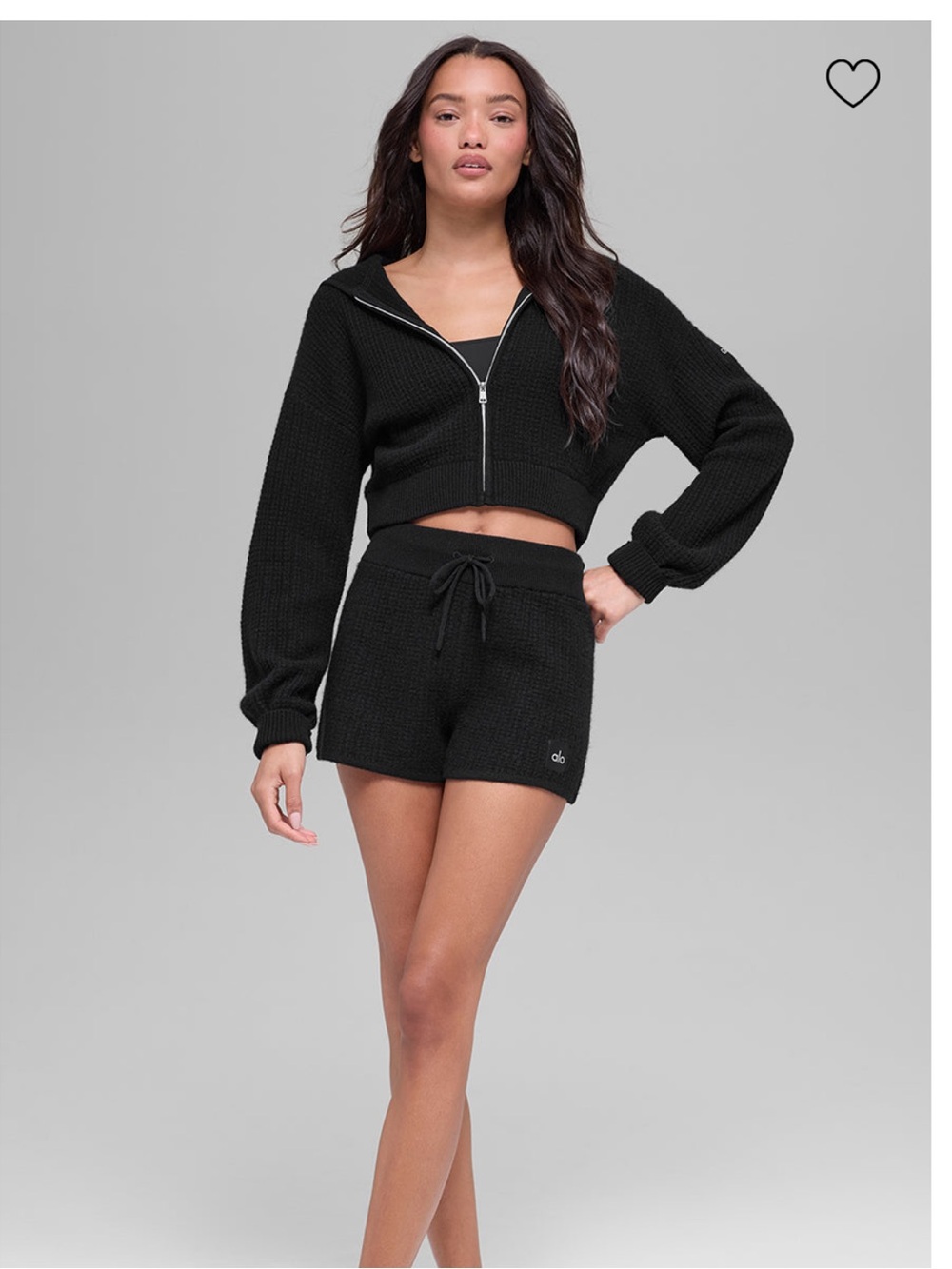 ALO Cashmere Plush Waffle Full Zip